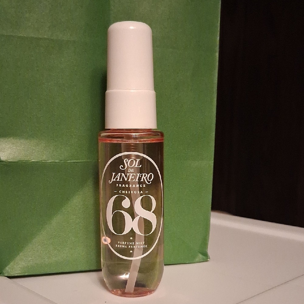 Sol de Janeiro 68 Perfume Mist — Pink Liquid with White Cap